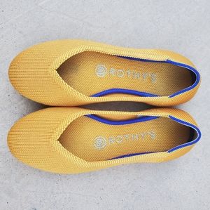 Rothys Yellow Lemondrop Flats Never Worn